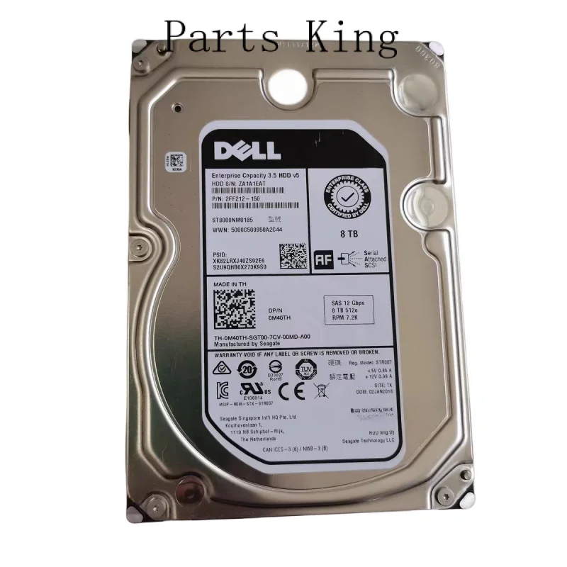Для Dell 8TB SAS 3,5 7,2 K 12G 0M40TH ST8000NM0185 2FF212-150 
Для Dell 8TB SAS 3,5 7,2 K 12G 0M40TH ST8000NM0185 2FF212-150