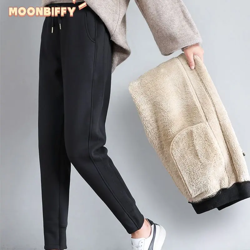 Winter Thicken Velvet Pants for Women Winter 2022 New Loose Baggy Pants Black Gray Soft Fleece Y2k Harem Pants Female
Winter Thicken Velvet Pants for Women Winter 2022 New Loose Baggy Pants Black Gray Soft Fleece Y2k Harem Pants Female