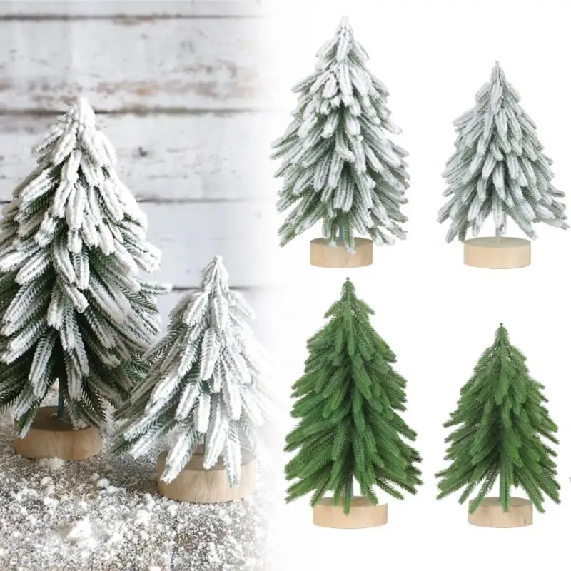 

Mini Christmas Tree Artificial Snowflake Beautiful Miniature Christmas Decorative for Home Kitchen Desktop Plants Navidad