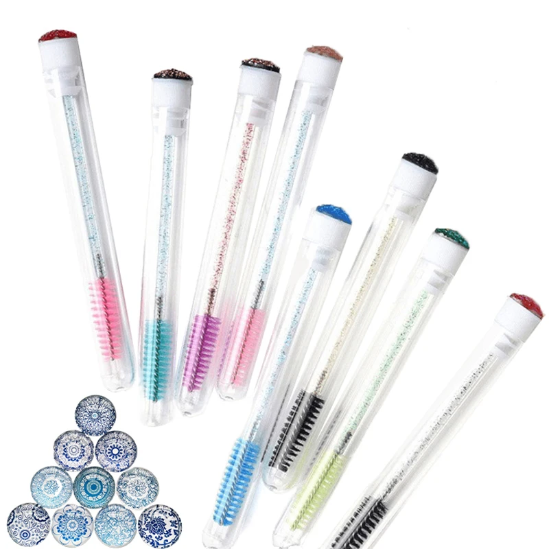 Reusable Eyelash Brush Tube Disposable Eyelash Wands Eyebrow Brush Replaceable Dust-proof Sparkling Broken Diamond Bottom
Reusable Eyelash Brush Tube Disposable Eyelash Wands Eyebrow Brush Replaceable Dust-proof Sparkling Broken Diamond Bottom