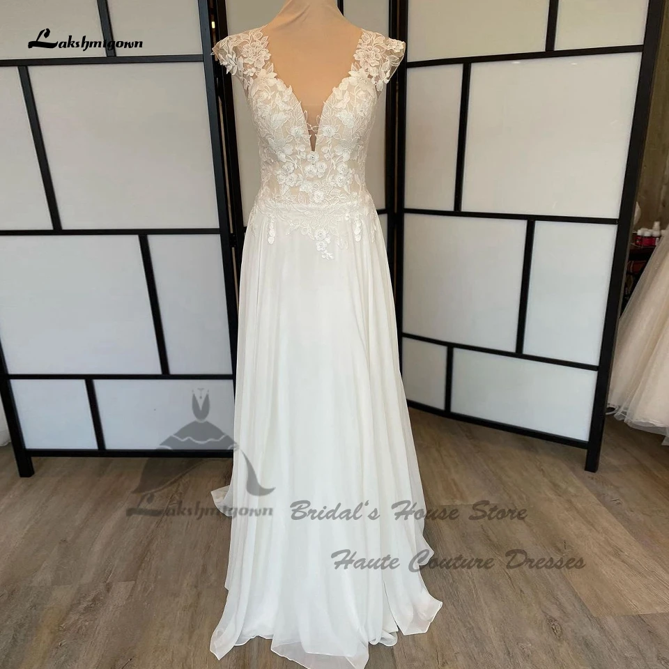 Lakshmigown винтажные трапециевидные шифоновые длинные пляжные свадебные платья 2024 Abendkleid V вырез, свадебные платья Cap кружевные с коротким рукавом
Lakshmigown винтажные трапециевидные шифоновые длинные пляжные свадебные платья 2024 Abendkleid V вырез, свадебные платья Cap кружевные с коротким рукавом