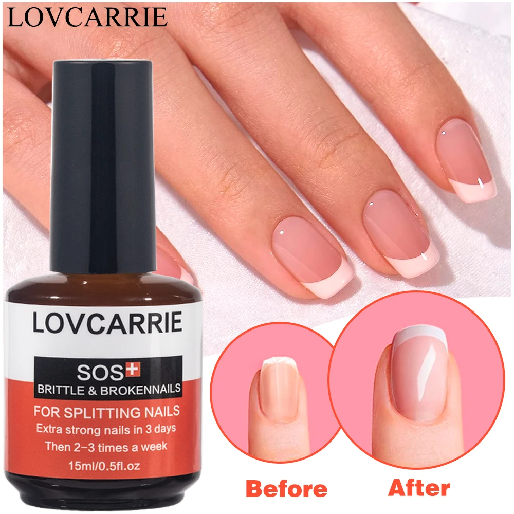 

LOVCARRIE SOS Nail Strengthener for Brittle Broken Nails Growth Extra Strong Cuticle Oil Nourish Treatment Repair Damage Nailart