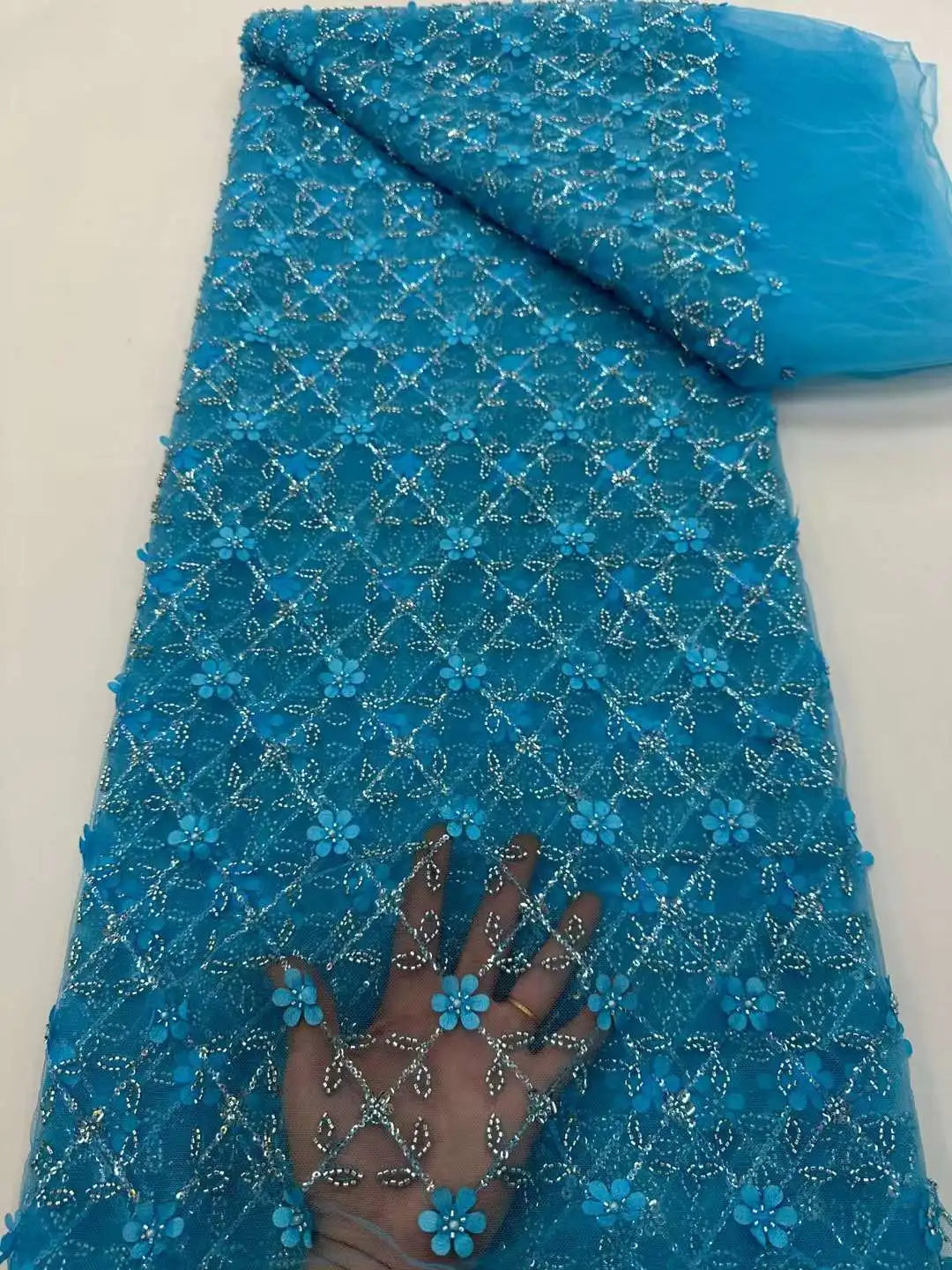 African Mesh Lace Fabric Applique Beads Tube Tulle Embroidery Craft Sewing Design Supplies Banquet Party Wedding Dress 5 Yards
African Mesh Lace Fabric Applique Beads Tube Tulle Embroidery Craft Sewing Design Supplies Banquet Party Wedding Dress 5 Yards