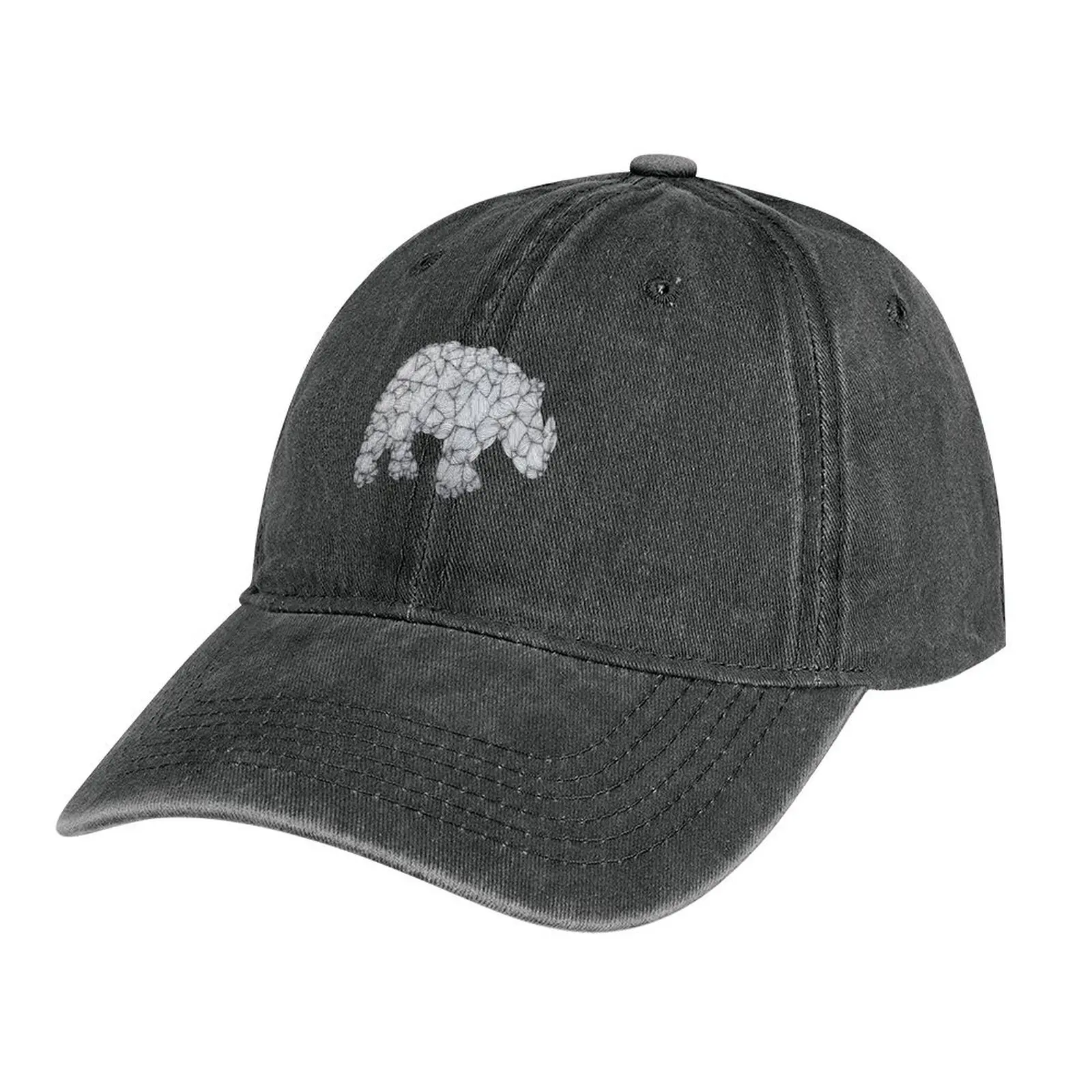 

rhino drawing Cowboy Hat dad hat Military Cap Man Bobble Hat Wild Ball Caps Women Men's