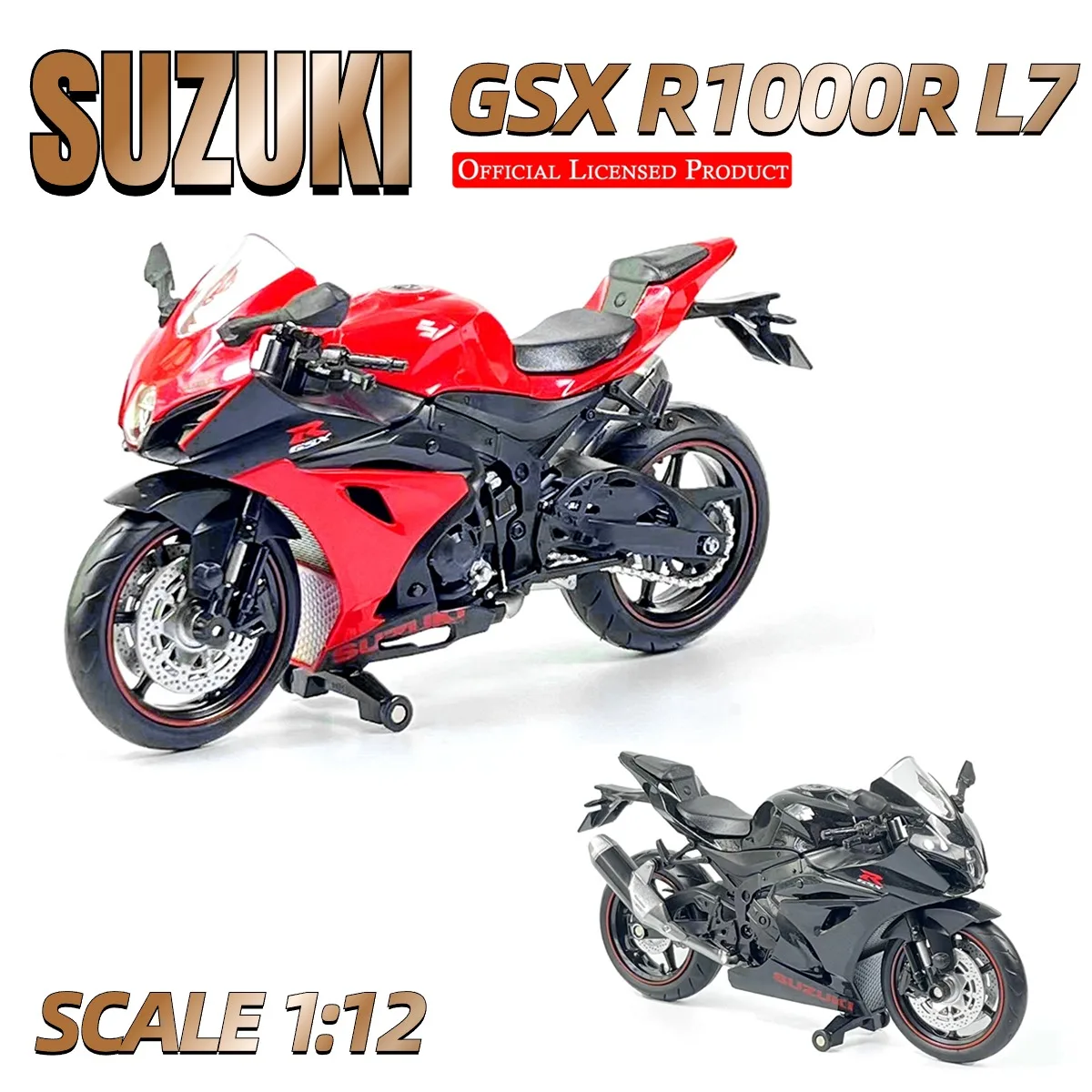 1/12 SUZUKI GSX R1000R L7 Motorcycle Bike Model Official Licensed Scale Replica Metal Diecast Miniature Xmas Kid Boy Gift Toy
1/12 SUZUKI GSX R1000R L7 Motorcycle Bike Model Official Licensed Scale Replica Metal Diecast Miniature Xmas Kid Boy Gift Toy