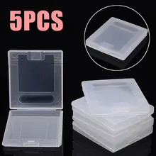 5Pcs/lot Plastic Game Cards Cartridge Case for Nintend Game Boy Color GBC Anti-Dust Gaming Cards Clear Protective Shell Box