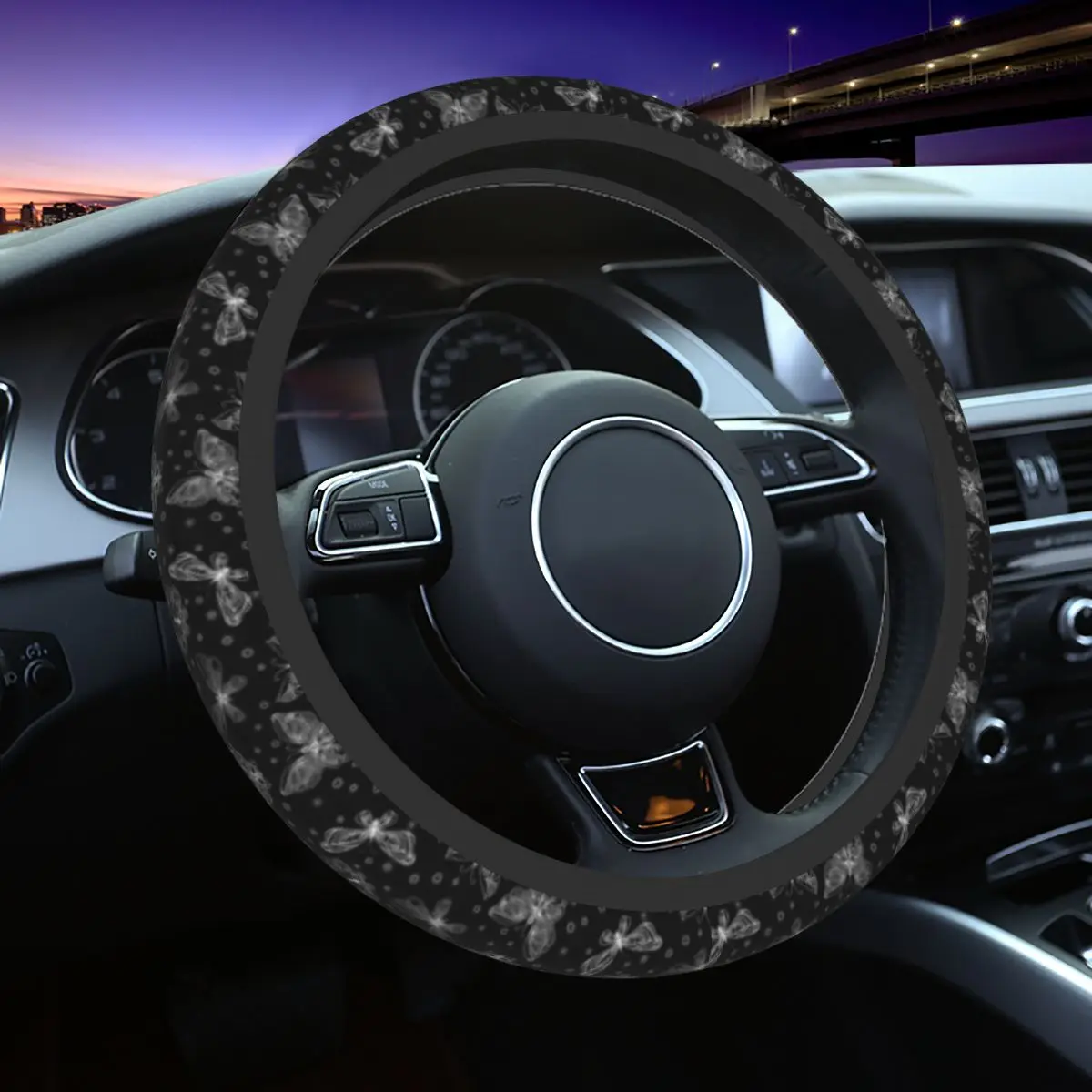 Butterfly Car Steering Wheel Cover 38cm Anti-slip Auto Steering Wheel Protector Elastische Auto Decoration Interior Accessories
Butterfly Car Steering Wheel Cover 38cm Anti-slip Auto Steering Wheel Protector Elastische Auto Decoration Interior Accessories