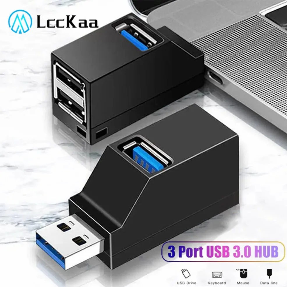 

USB 3.0 HUB Adapter Extender Mini Splitter 1 to 3 Ports High Speed USB 3.0 2.0 Hub For U Disk Card Reader PC Laptop Accessories