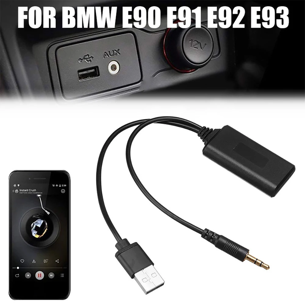 

Автомобильный аудиокабель со штекером 3,5 мм, аудиокабель AUX Bluetooth, качественный беспроводной аудиоприемник с Bluetooth для BMW E90 E91 E92 E93
