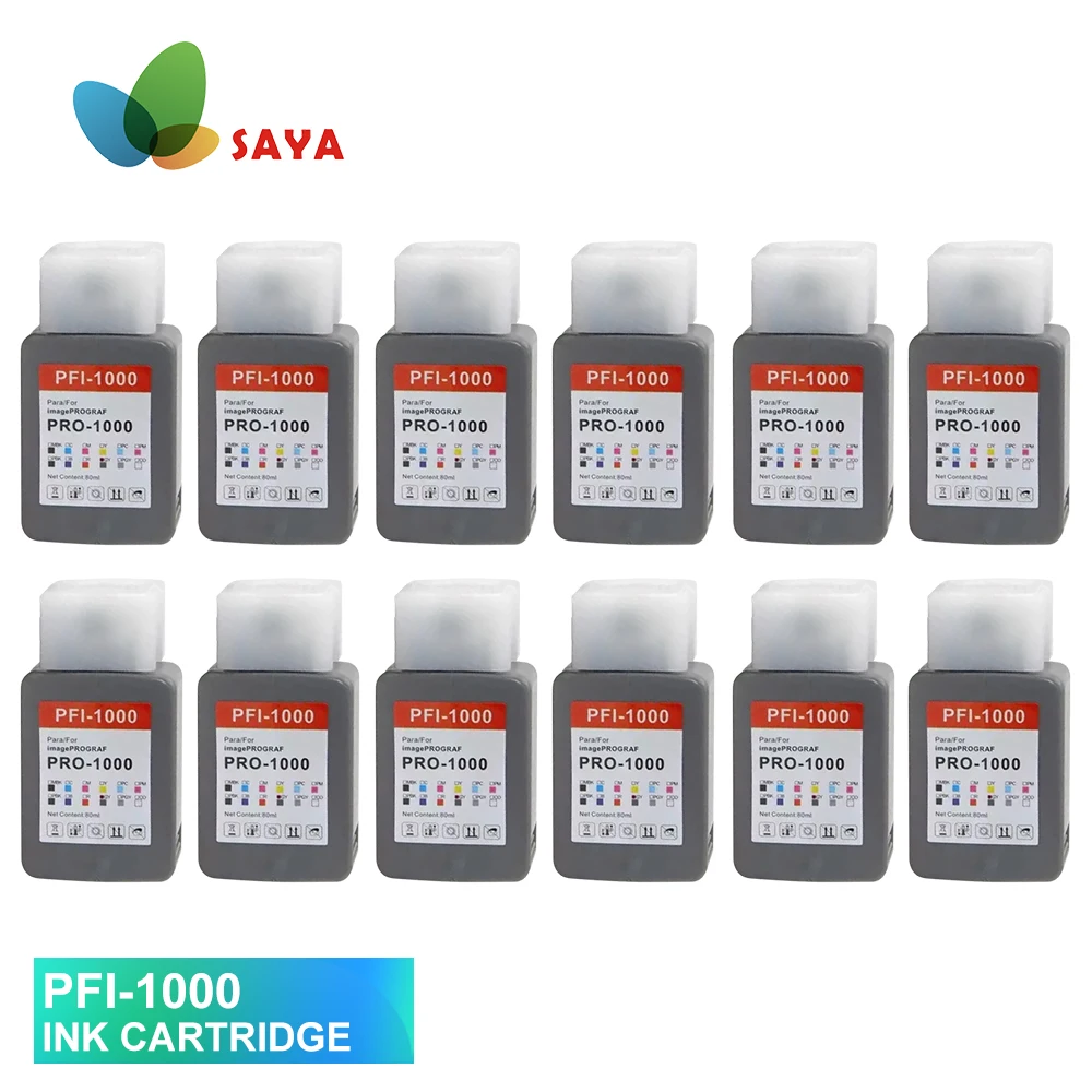 PFI-1000 PFI1000 Premium Ink Cartridge With Full Pigment Ink for Canon image PROGRAF PRO-1000 PRO 1000 Printer 80ml 12Colors/Set
PFI-1000 PFI1000 Premium Ink Cartridge With Full Pigment Ink for Canon image PROGRAF PRO-1000 PRO 1000 Printer 80ml 12Colors/Set