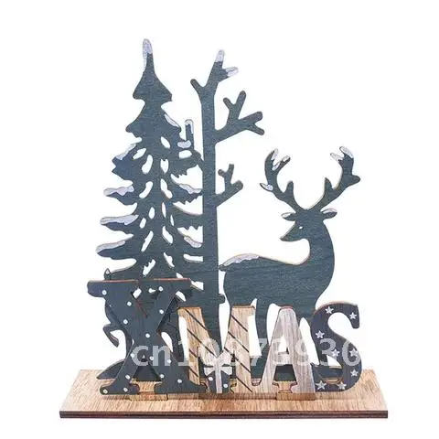 

DIY Wood Crafts Wooden Reindeer Christmas Ornaments for Xmas Party Home Table Decorations New Year 2020