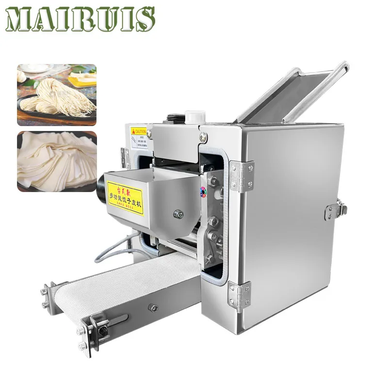 

Commercial Wonton Dumpling Wrapper Maker Machine Round Dumpling Skin Dough Slicer Rolling Press Making Square Electric 110/220V