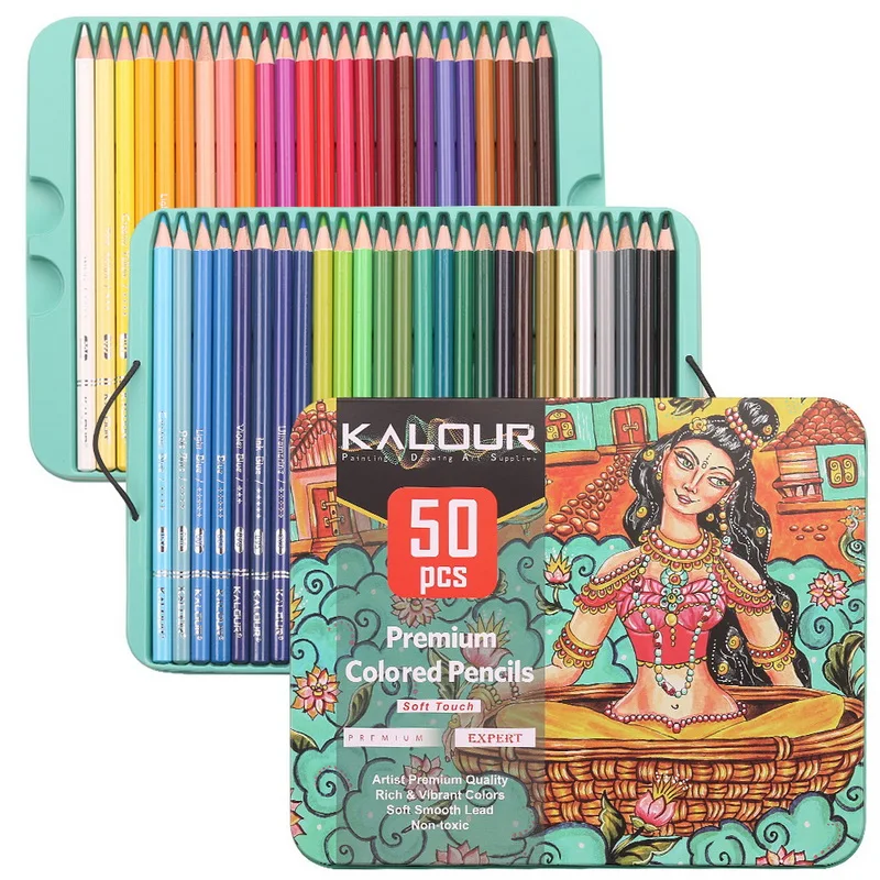 

Drawing Sketching Set 50 Colors Oil Colored Pencils Coloring Colour Pencils Students Profession Art Supplies For Artist