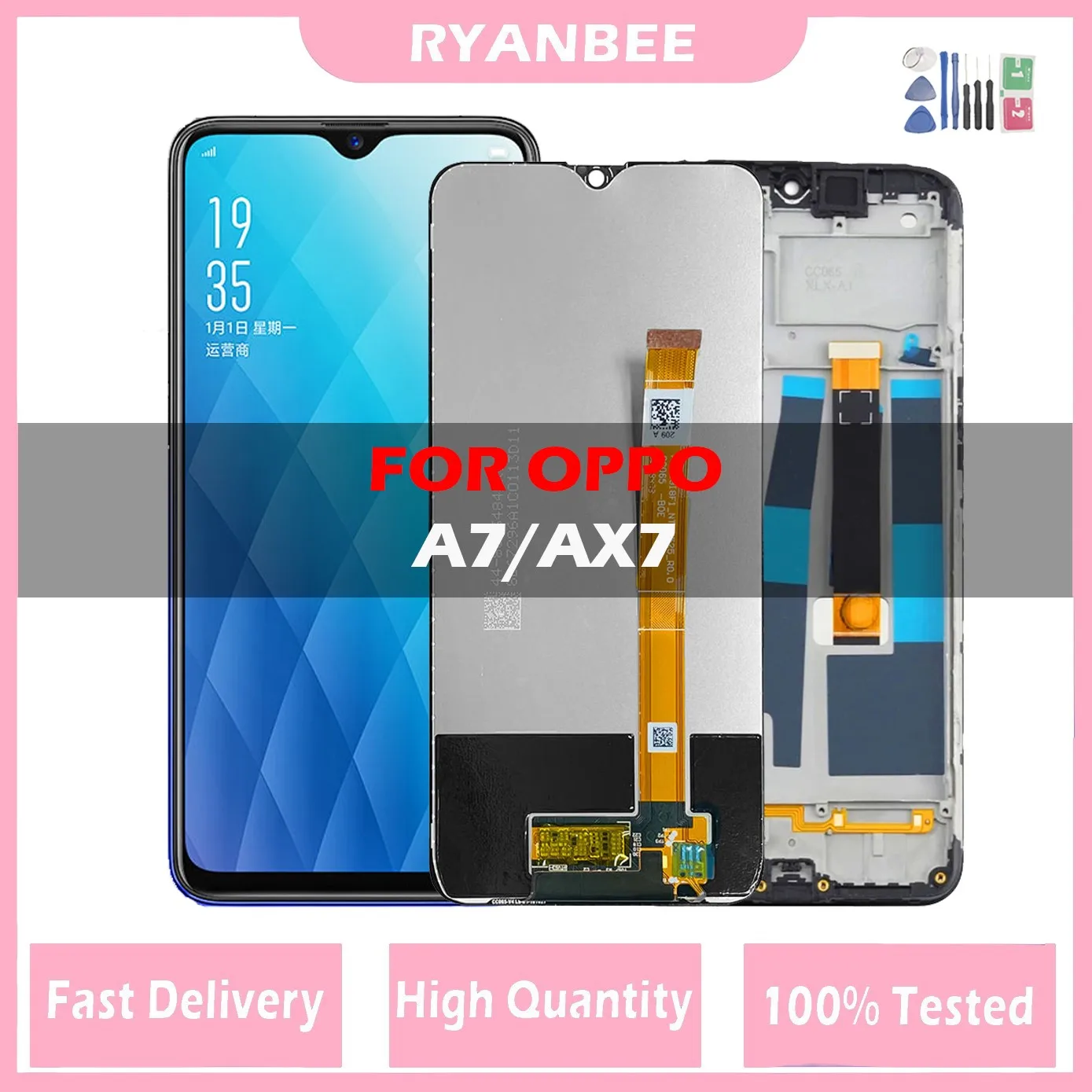 Original 6.2" LCD For OPPO A7 / AX7 Display Touch Screen panel Digitizer Assembly Replacement For OPPO A7 CPH1901, CPH1903 LCD 
Original 6.2" LCD For OPPO A7 / AX7 Display Touch Screen panel Digitizer Assembly Replacement For OPPO A7 CPH1901, CPH1903 LCD