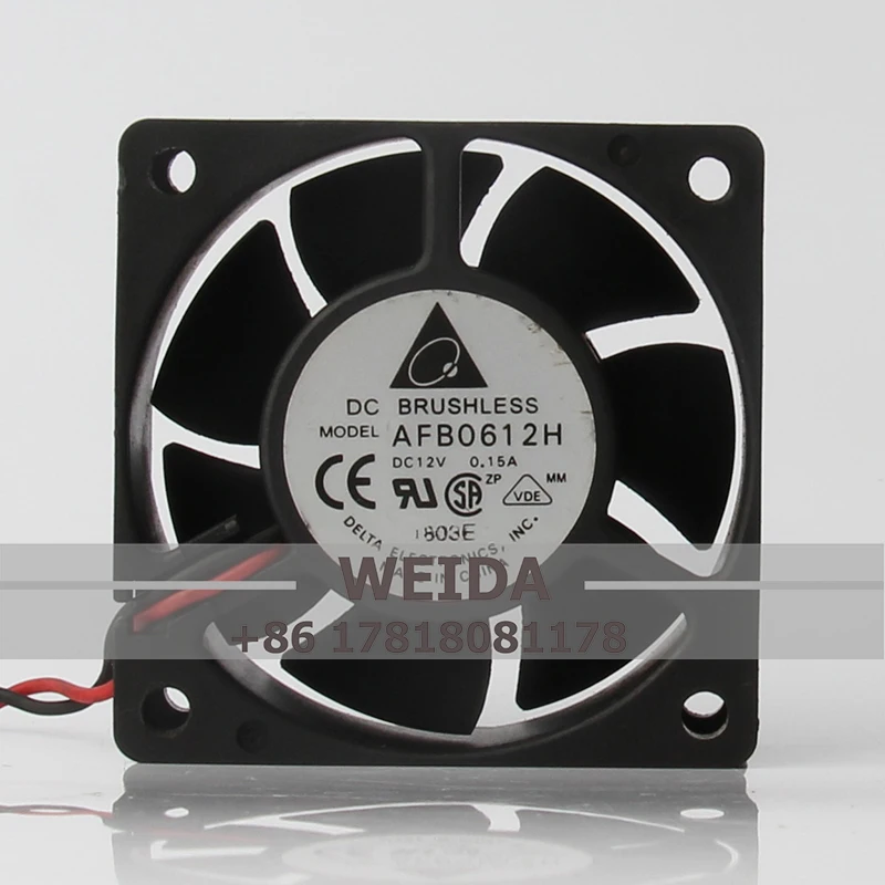 

AFB0612H Case Cooling Fan Chassis Ultra silent Axial Flow Centrifugal Ventilation DC12V 0.15A EC AC 60x60x25.4mm 6cm 6025