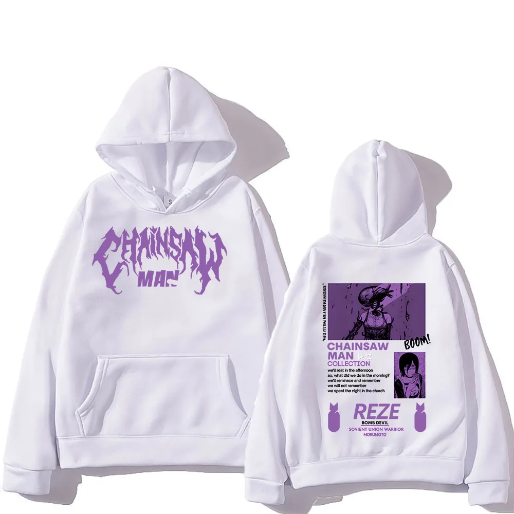 Anime Chainsaw Man Reze Print Hoodie Harajuku Manga Long Sleeve Sweatshirt Men Casual Oversized Pullovers Streetwear Long Sleeve
Anime Chainsaw Man Reze Print Hoodie Harajuku Manga Long Sleeve Sweatshirt Men Casual Oversized Pullovers Streetwear Long Sleeve
