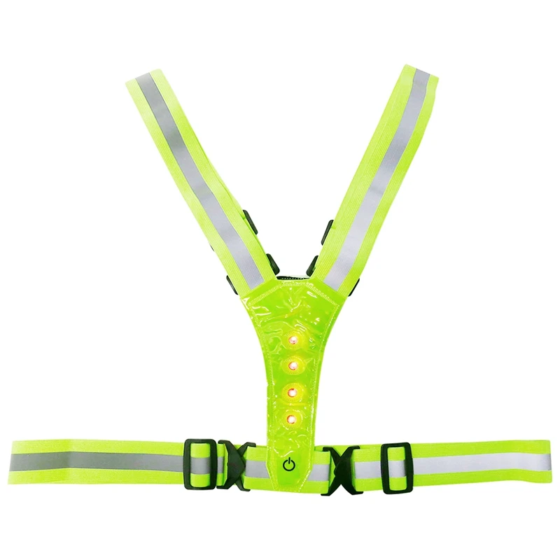 

Reflective Vest, Adjustable, High Visibility Vest, Safety Vest With 8 LED Lamps, High Visibility For Jogging