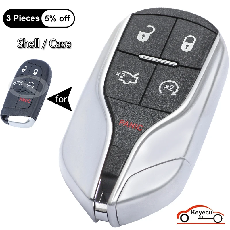 KEYECU 5 Buttons Case for Chrysler for Dodge for Jeep Smart Remote Control Key Shell Cover Fob FCC ID: M3N-40821302 M3M-40821302
KEYECU 5 Buttons Case for Chrysler for Dodge for Jeep Smart Remote Control Key Shell Cover Fob FCC ID: M3N-40821302 M3M-40821302