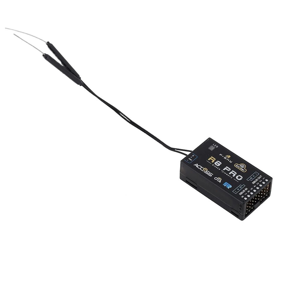 

R8 Pro 2.4GHz 8 High-precision PWM Channels / FrSky S8R 8/16 channel Receiver RSSI PWM output with Built-in 3-axis gyroscope