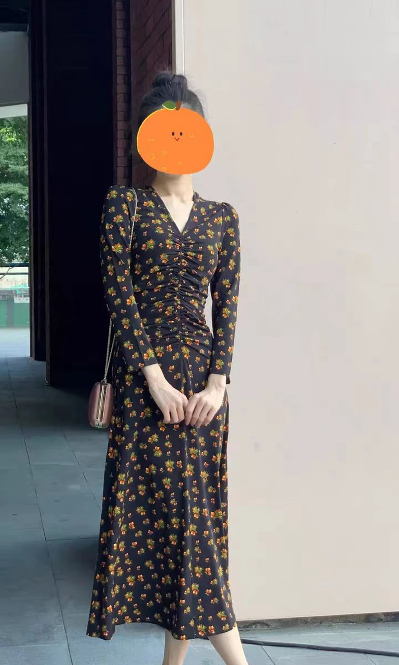 UK Fashion Floral Printed V Neck Folded Sleeves Midi Dress UK 8-UK 14 
UK Fashion Floral Printed V Neck Folded Sleeves Midi Dress UK 8-UK 14