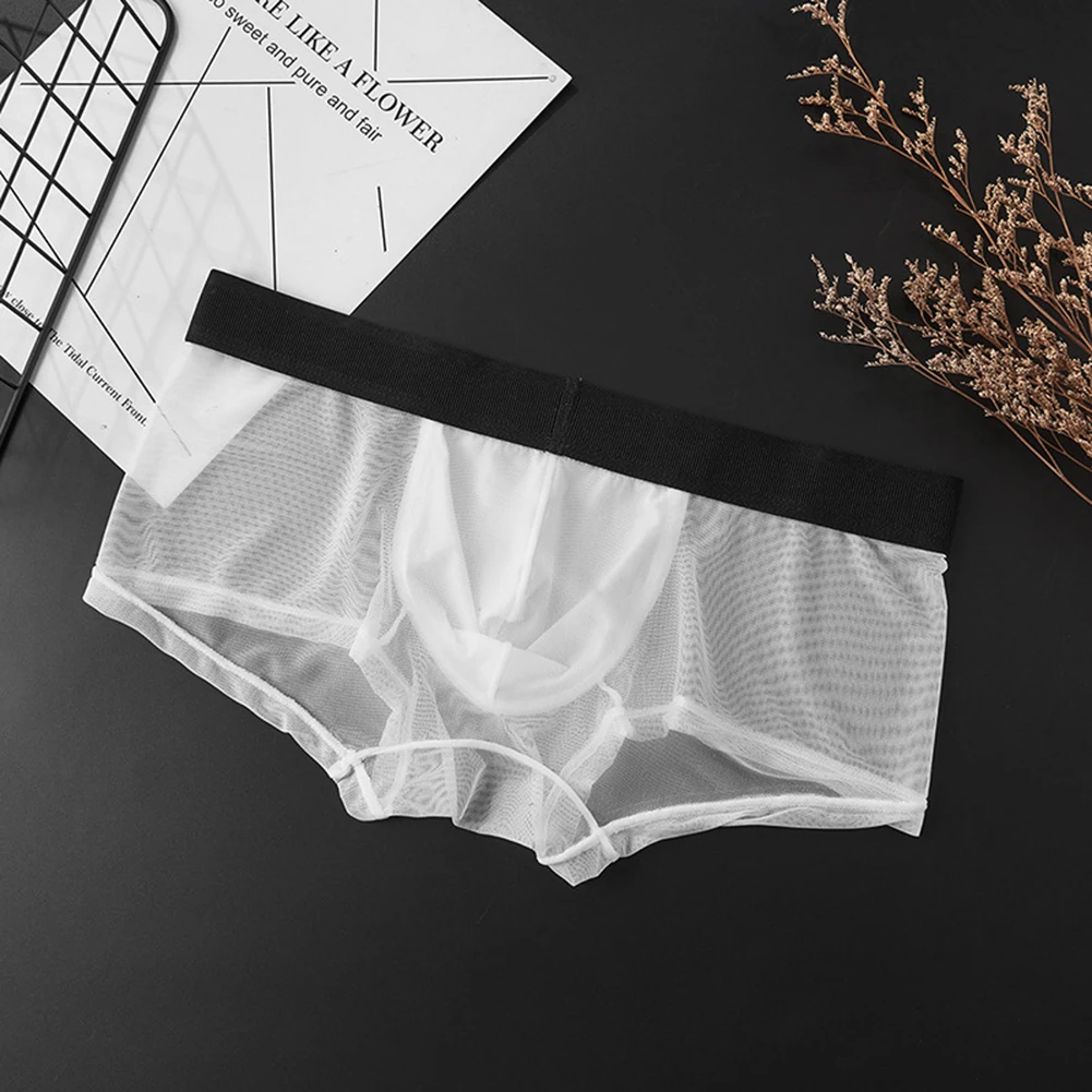 Sexy Men See-Through Pouch Bulge Mesh Low Waisted Briefs Boxer Bikini Underwear Soft Breathable Solid Men's Boxers Underpants
Sexy Men See-Through Pouch Bulge Mesh Low Waisted Briefs Boxer Bikini Underwear Soft Breathable Solid Men's Boxers Underpants