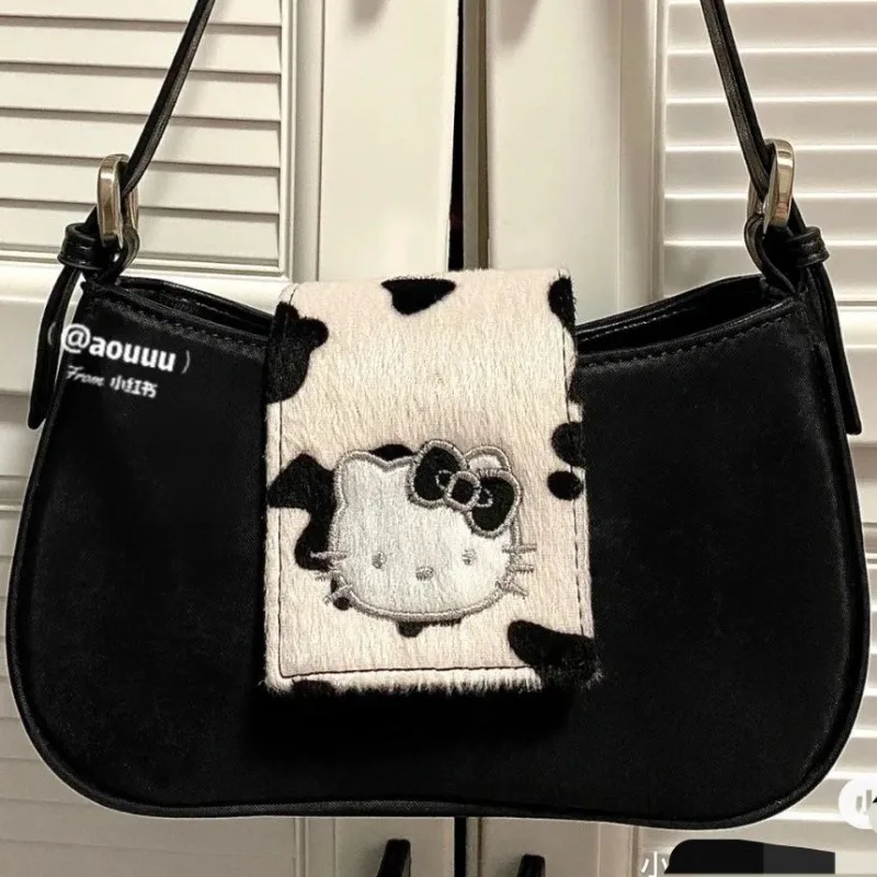 Kawaii Sanrio Anime Hello Kitty Nylon Armpit Bag Cute Cartoon Cow Stripes Handbag Sweet Hottie Retro Casual Homemade for Girls
Kawaii Sanrio Anime Hello Kitty Nylon Armpit Bag Cute Cartoon Cow Stripes Handbag Sweet Hottie Retro Casual Homemade for Girls