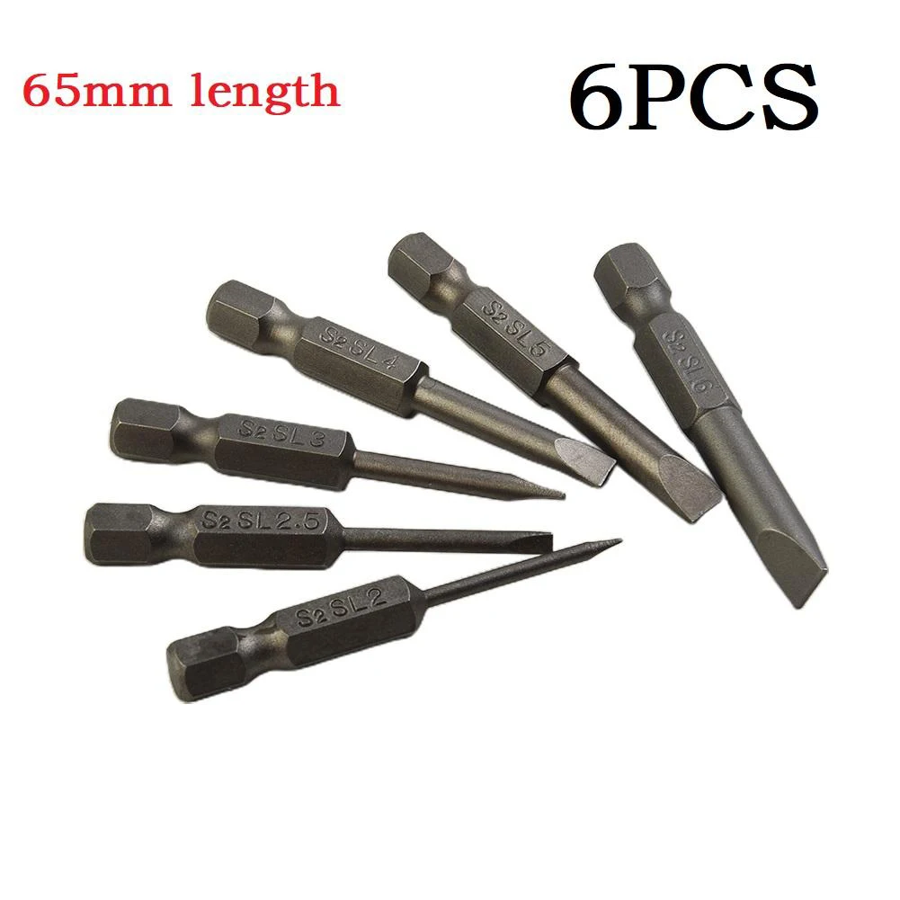 6Pcs/Set 75/65mm Slotted Tip Screwdriver Bits 1/4 Inch Hex Shank Screw Drivers Bits Flat Head Slotted Tip Magnetic Screwdriver
6Pcs/Set 75/65mm Slotted Tip Screwdriver Bits 1/4 Inch Hex Shank Screw Drivers Bits Flat Head Slotted Tip Magnetic Screwdriver