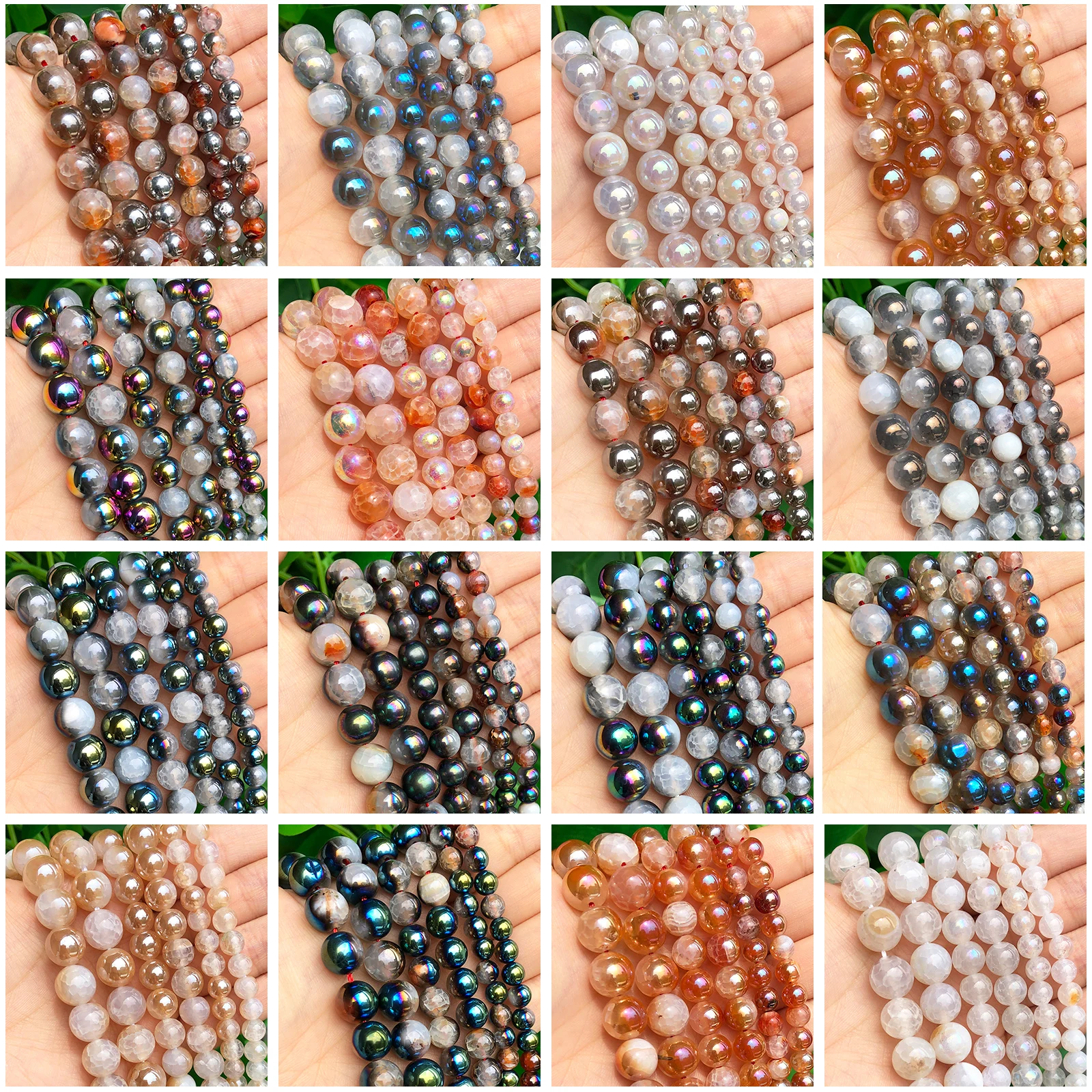 Natural Stone Multicolor Metallic Coated Cracked Dragon Fire Agates Round Loose Beads For DIY Jewelry Making Bracelet 6 8 10mm
Natural Stone Multicolor Metallic Coated Cracked Dragon Fire Agates Round Loose Beads For DIY Jewelry Making Bracelet 6 8 10mm