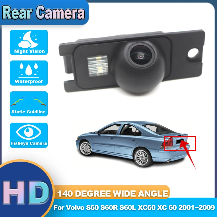 

Car Rearview Backup Camera Vehicle Backup License Plate Cameras LED Night Vision For Volvo S60 S60R S60L XC60 XC 60 2001~2009