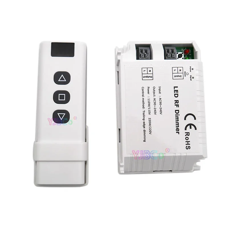 DM014 High Voltage LED RF Dimmer AC 110V 220V 3keys Wireless Remote Brightness Controller Trailing Edge Dimming For Lights Bulb
DM014 High Voltage LED RF Dimmer AC 110V 220V 3keys Wireless Remote Brightness Controller Trailing Edge Dimming For Lights Bulb