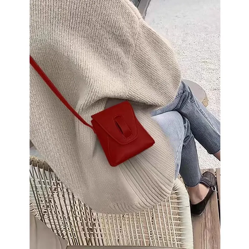 

Design fashion solid color small square bag 2024 new shoulder bag all oblique span bag