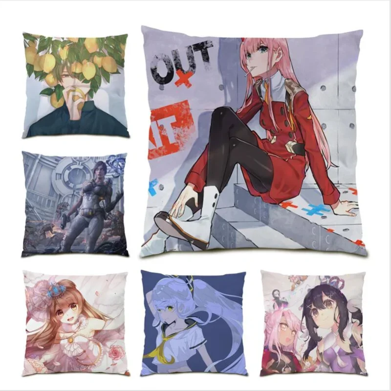 Pillow Cover Cute Cushion Cover 45x45 Japanese Living Room Decoration Kawaii Home Decor Polyester Linen Square Anime Gift E1303
Pillow Cover Cute Cushion Cover 45x45 Japanese Living Room Decoration Kawaii Home Decor Polyester Linen Square Anime Gift E1303