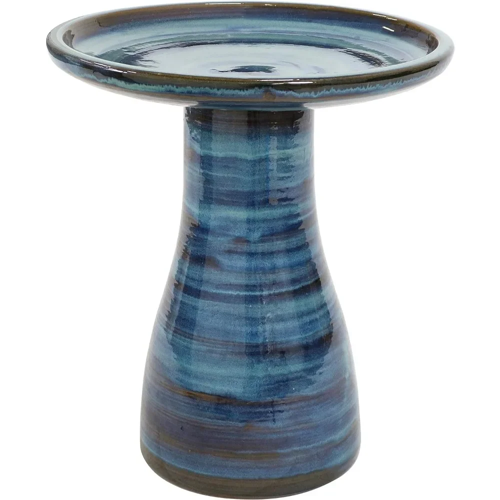 21-Inch High Ceramic Bird Bath, High-Fired for Outdoor Garden, Patio, Hand-Painted, UV and Frost-Resistant Finish, Galaxy Blue
21-Inch High Ceramic Bird Bath, High-Fired for Outdoor Garden, Patio, Hand-Painted, UV and Frost-Resistant Finish, Galaxy Blue