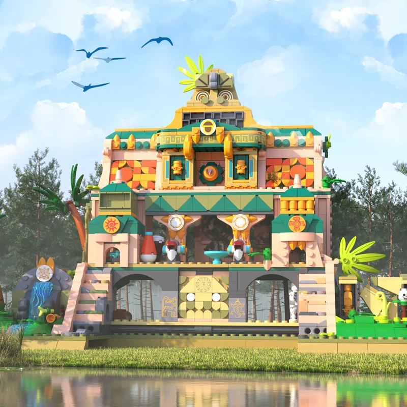 The Lost Temple House Buildings Sets, City Apartment Store Architecture Modular Buildings Blocks Model Kit, 1645 PCS The Lost Temple House Buildings Sets, City Apartment Store Architecture Modular Buildings Blocks Model Kit, 1645 PCS