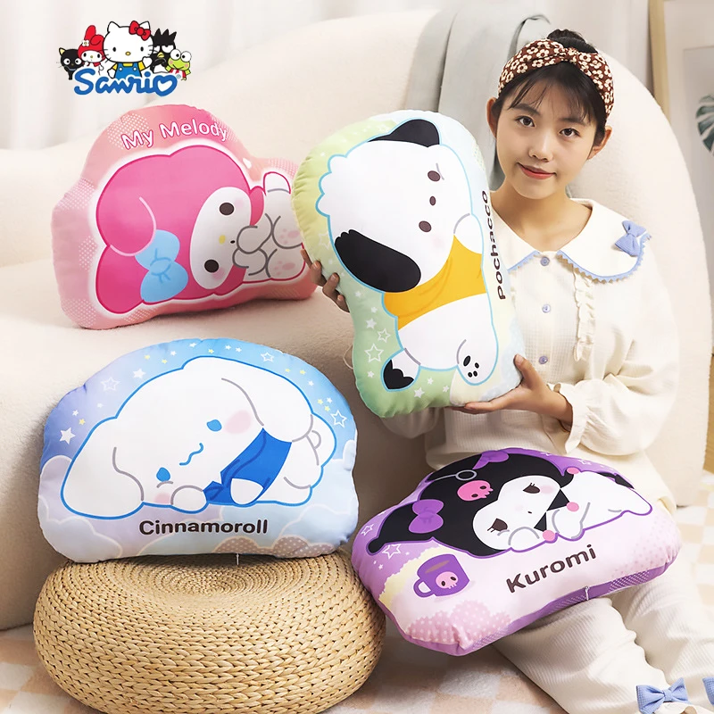 Sanrio Kuromi Pillow Cartoon Cinnamoroll Pochacco Kawaii Cute Sofa Pillow Vehicle-Mounted Waist Protection Cushion Girls Gifts 
Sanrio Kuromi Pillow Cartoon Cinnamoroll Pochacco Kawaii Cute Sofa Pillow Vehicle-Mounted Waist Protection Cushion Girls Gifts