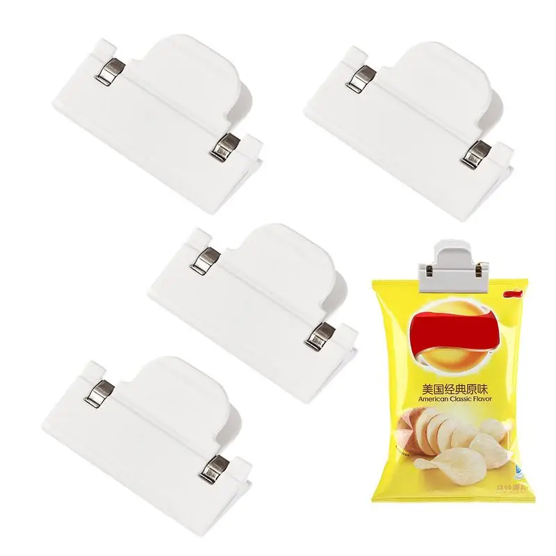 Food Bag Clips 4pcs Bag Clips For Snack And Food Storage Portable Fridge Sealing Storage Clips For Tea Potato Chips Seasonings
Food Bag Clips 4pcs Bag Clips For Snack And Food Storage Portable Fridge Sealing Storage Clips For Tea Potato Chips Seasonings