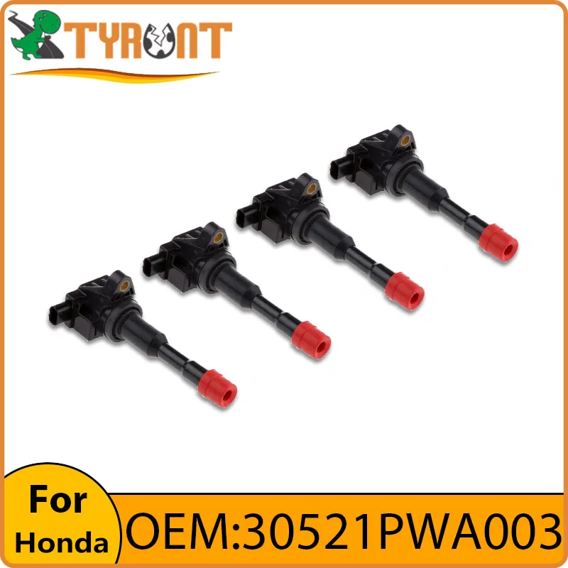 

4/8pcs TYRNT New High Quality Front Rear Ignition Coil 30521PWA003 30520PWA003 For Honda CITY FIT JAZZ Civic Replacement Parts