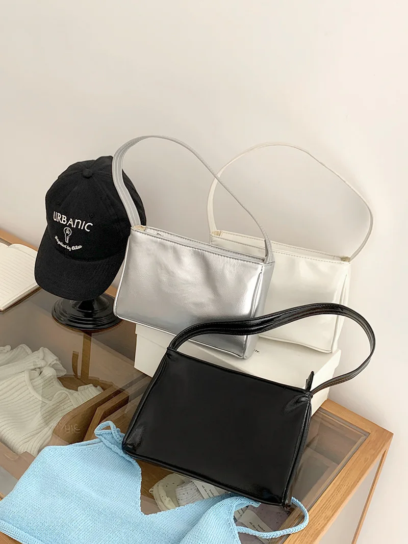 Small Underarm Shoulder Bags Silver PU Leather 2023 Travel y2k Women's Korean New Trend Popular Casual Solid Color Totes Bags
Small Underarm Shoulder Bags Silver PU Leather 2023 Travel y2k Women's Korean New Trend Popular Casual Solid Color Totes Bags