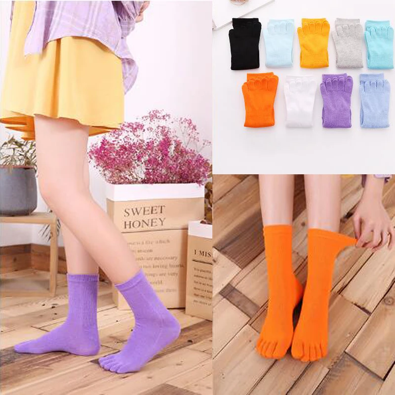 Solid Color Cotton Five Toe Socks Purple Black Middle Tube Socks Women's Socks Summer Autumn Breathable Five Fingers Socks
Solid Color Cotton Five Toe Socks Purple Black Middle Tube Socks Women's Socks Summer Autumn Breathable Five Fingers Socks