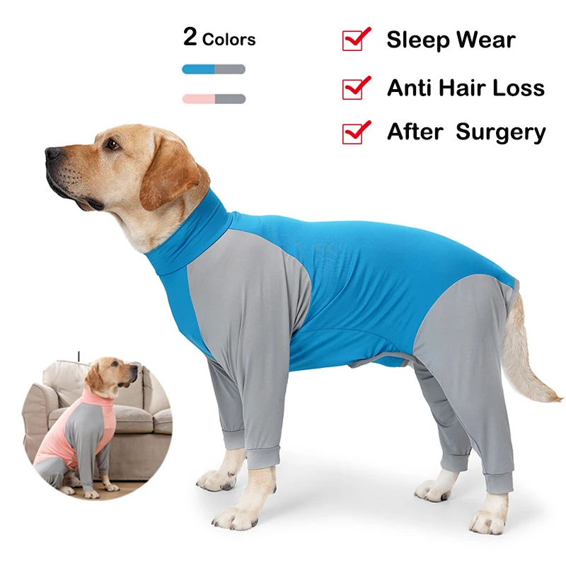 

Small Large Dog Clothes Xxxl Puppy Anti Hair Loss Postoperative Surgery Recovery Pajamas 4 Legs Medium Big Pet Onesie Jumpsuit