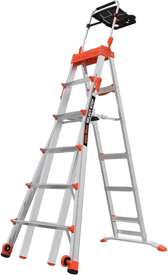 Little Giant Ladders, Select Step, 6-10 Foot, Stepladder, Aluminum, Type 1A, 300 Lbs Weight, 15109-001
Little Giant Ladders, Select Step, 6-10 Foot, Stepladder, Aluminum, Type 1A, 300 Lbs Weight, 15109-001