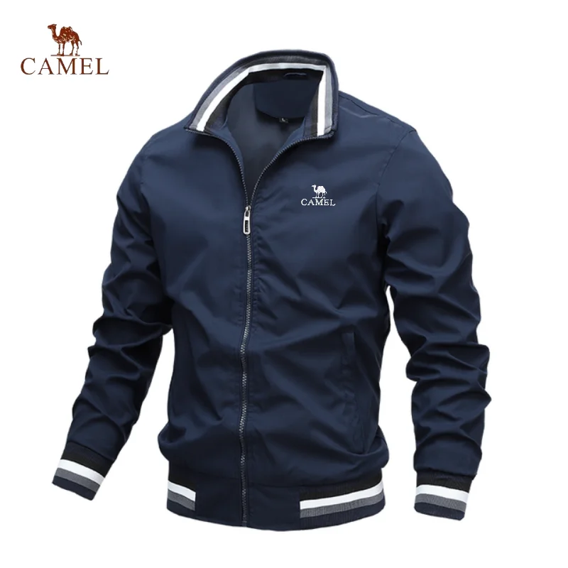

Embroidered CAMEL men's zippered jacket, seasonal high-quality business, leisure, outdoor sports jacket, assault jacket