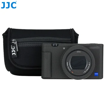 소니 ZV-1 RX100 리코 GR III 올림푸스 TG-7 TG6 TG5 TG4 용 JJC 카메라 가방, 네오프렌 소프트 카메라 파우치 케이스, 엑스트라 포켓 2 개