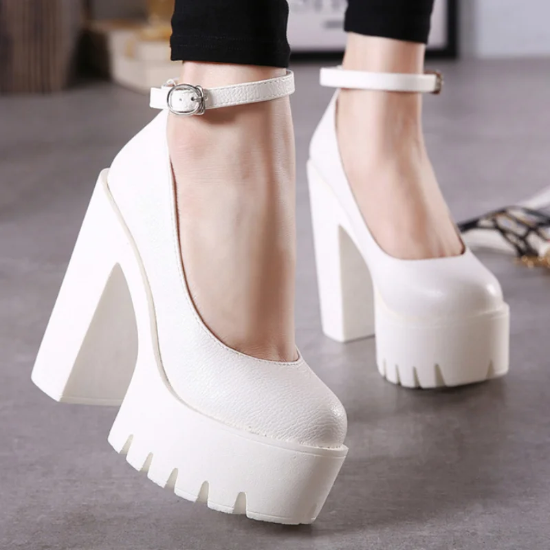 2023 Super High Heels Shoes Women Fashion Ankle Strap Pumps Lady Chunky Platform Thick Heeled Leather Party Wedding Shoes 35-43
2023 Super High Heels Shoes Women Fashion Ankle Strap Pumps Lady Chunky Platform Thick Heeled Leather Party Wedding Shoes 35-43