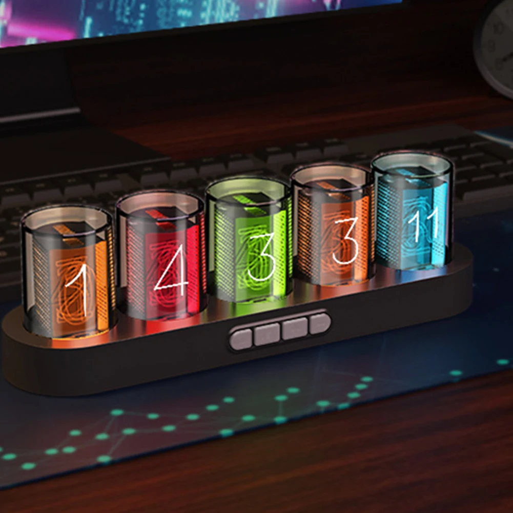 Часы RGB Nixie в виде трубки, цифровые светящиеся часы «сделай сам» в виде мерцающей трубки, роскошные настольные электронные часы, настольные часы, украшение для дома и игр, подарок
Часы RGB Nixie в виде трубки, цифровые светящиеся часы «сделай сам» в виде мерцающей трубки, роскошные настольные электронные часы, настольные часы, украшение для дома и игр, подарок