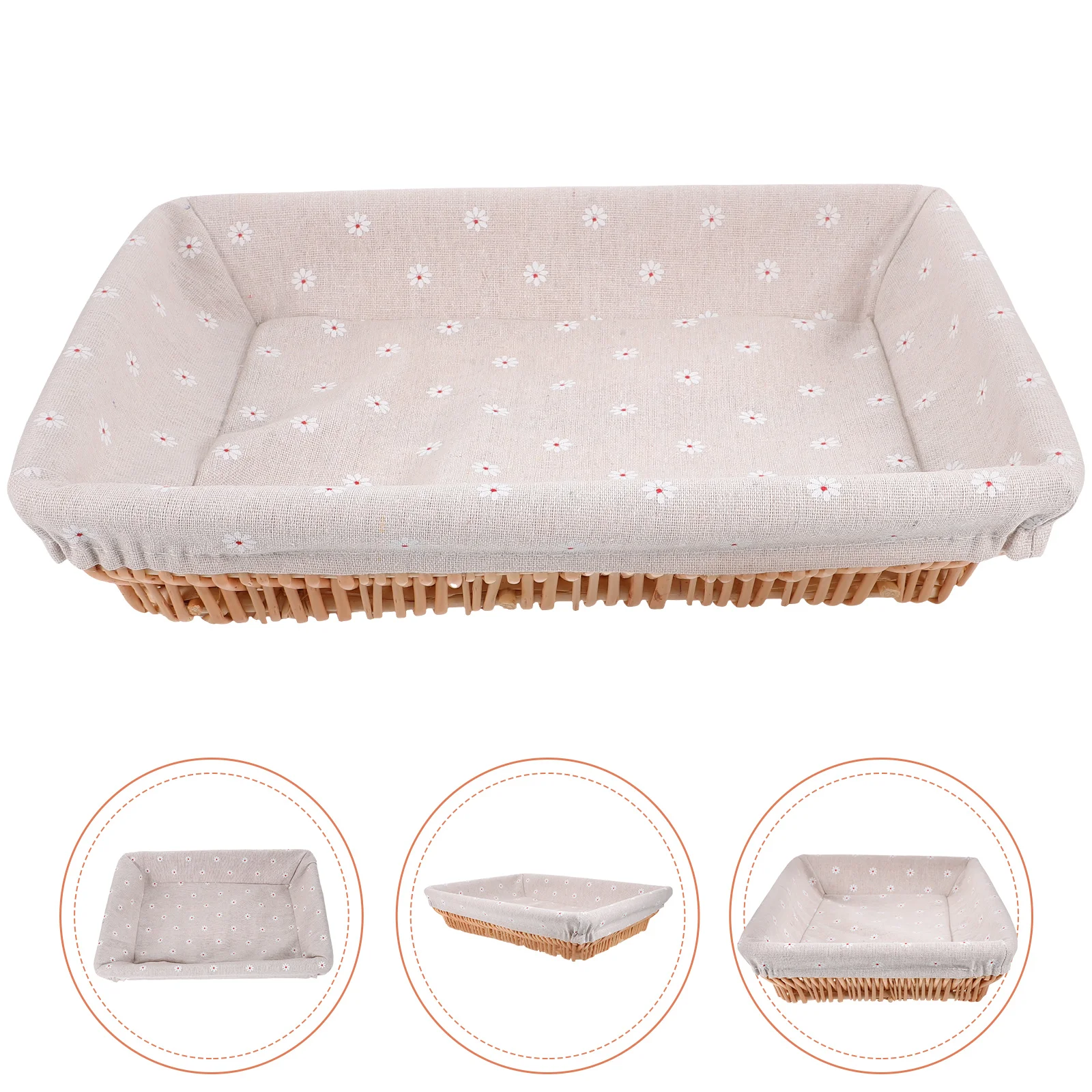 Wicker Woven Storage Tray Basket with Fabric Lining Dried Fruit Hamper For Organizing
Wicker Woven Storage Tray Basket with Fabric Lining Dried Fruit Hamper For Organizing