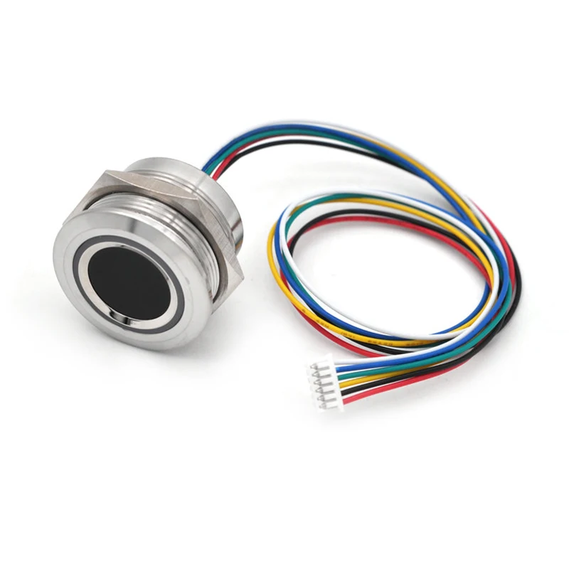 R503-5V circular capacitor fingerprint recognition module color light ring voltage 5V with thread waterproof and rainproof
R503-5V circular capacitor fingerprint recognition module color light ring voltage 5V with thread waterproof and rainproof