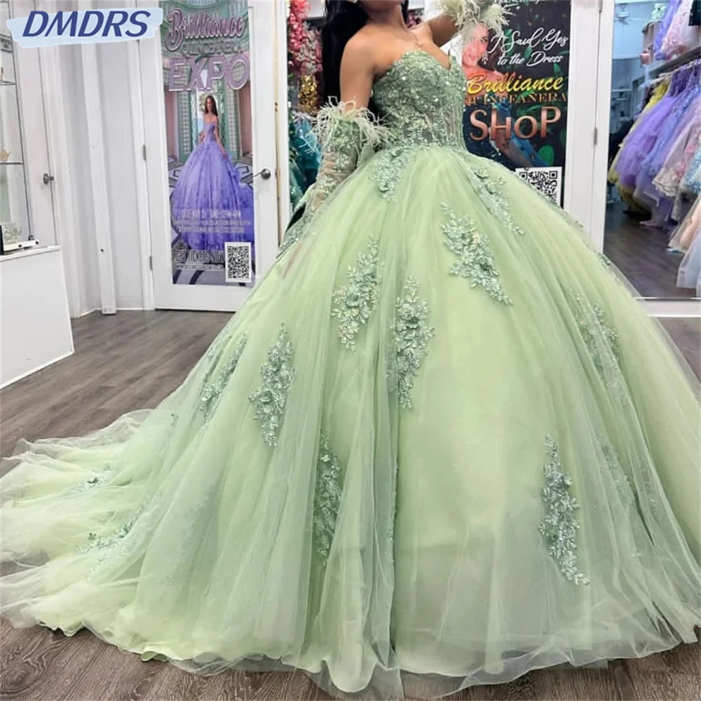 

Charming Strapless Princess Ball Gown Graceful Quinceanera Dress Classic Appliqué Sequin With Cape Sweet 16 Dress Vestido De