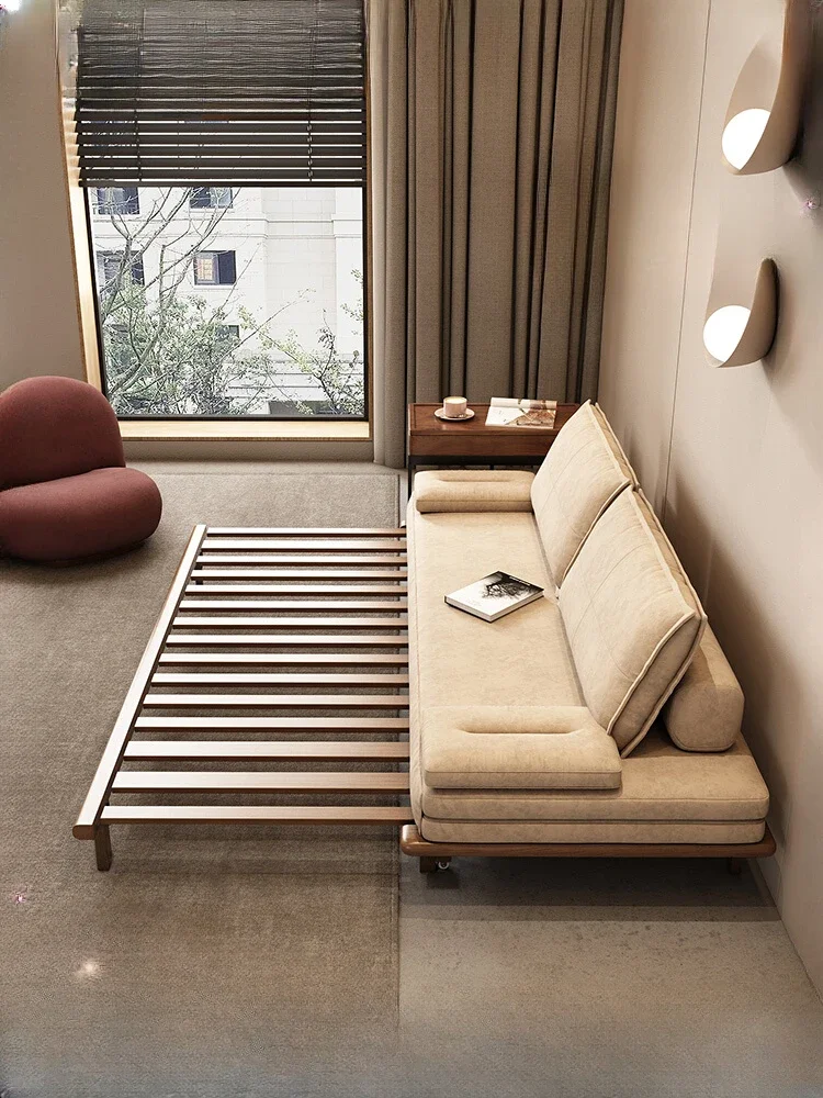 Nordic Sofa Bed Foldable Dual-Purpose Sitting and Lying Retractable Living Room Multi-Functional Single Double Solid Wood Sofa
Nordic Sofa Bed Foldable Dual-Purpose Sitting and Lying Retractable Living Room Multi-Functional Single Double Solid Wood Sofa