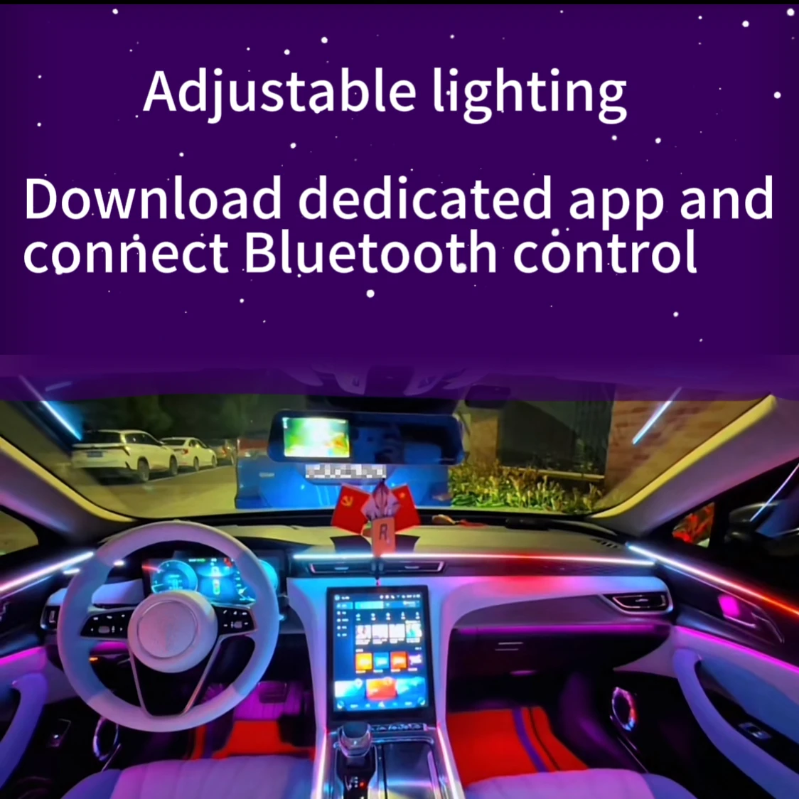 

For 2017 The Honda Odyssey Car Interior Acrylic Light Ambient Lights 64 RGB Guide Fiber Optic Car Decoration Atmosphere Light